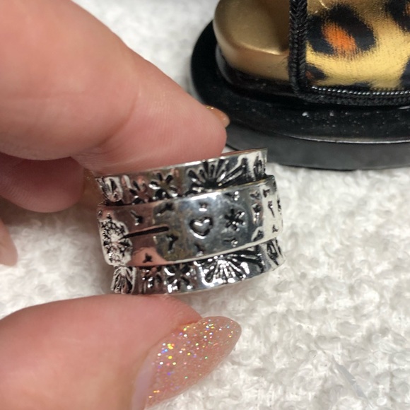 ⭐️🎁i am enough wide band inspiration /motivational ring ,size 8-Stamped - Picture 10 of 12